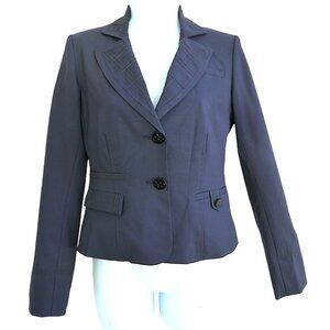 WooL Zac Posen Z Spoke Dark Navy Blazer Two Button Dual Vent Back Lined Quality